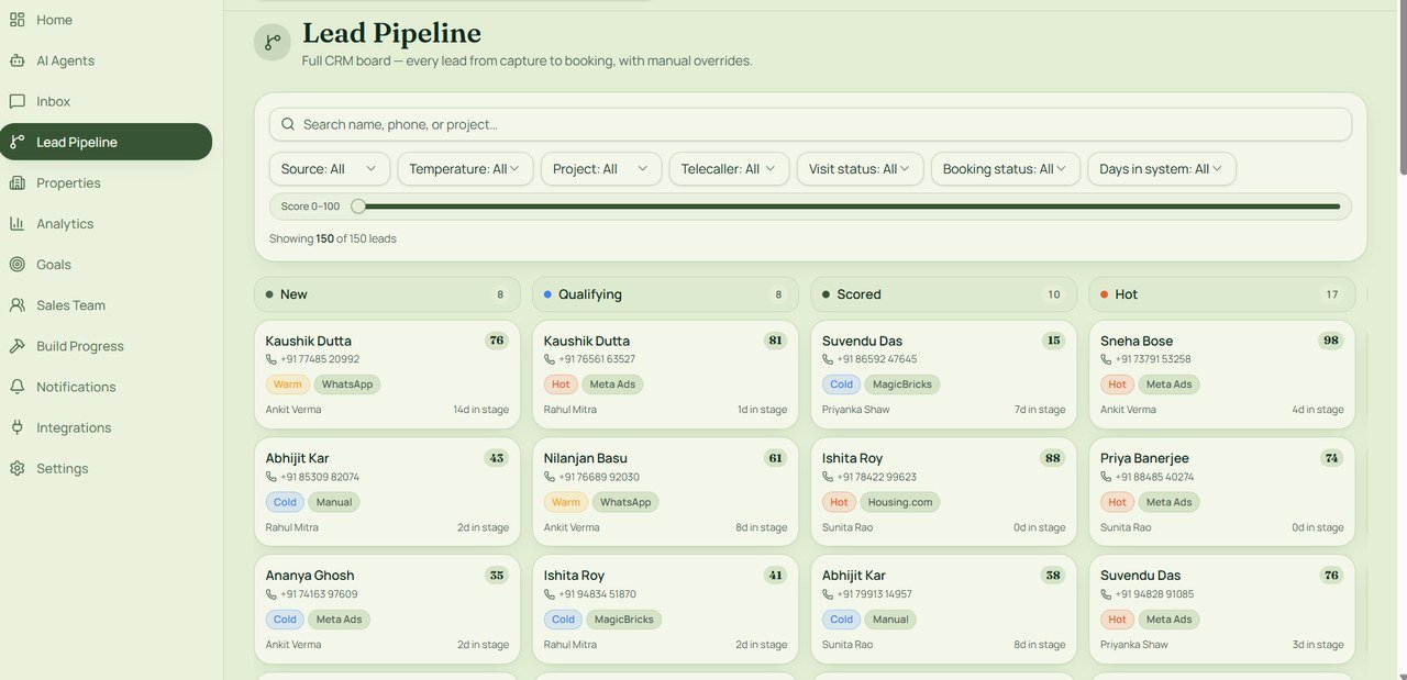 Custom CRM Dashboard — screenshot